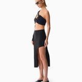 KNTLGY Heroine Asymmetric Midi Skirt