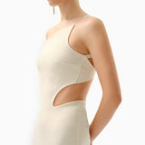 KNTLGY Swan-Inspired Asymmetric Dress