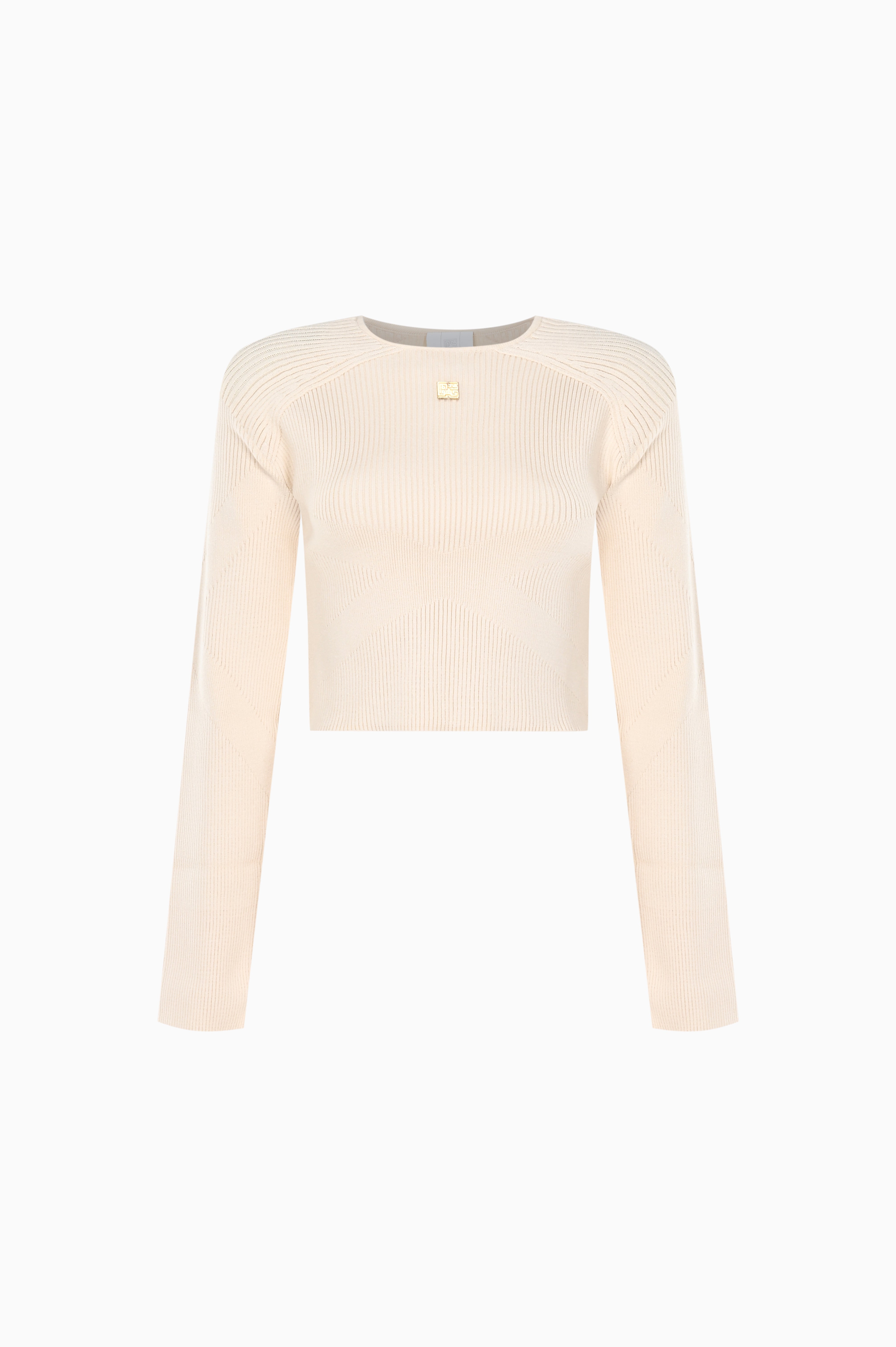 KNTLGY FutureKnit Beige Crop Sweater