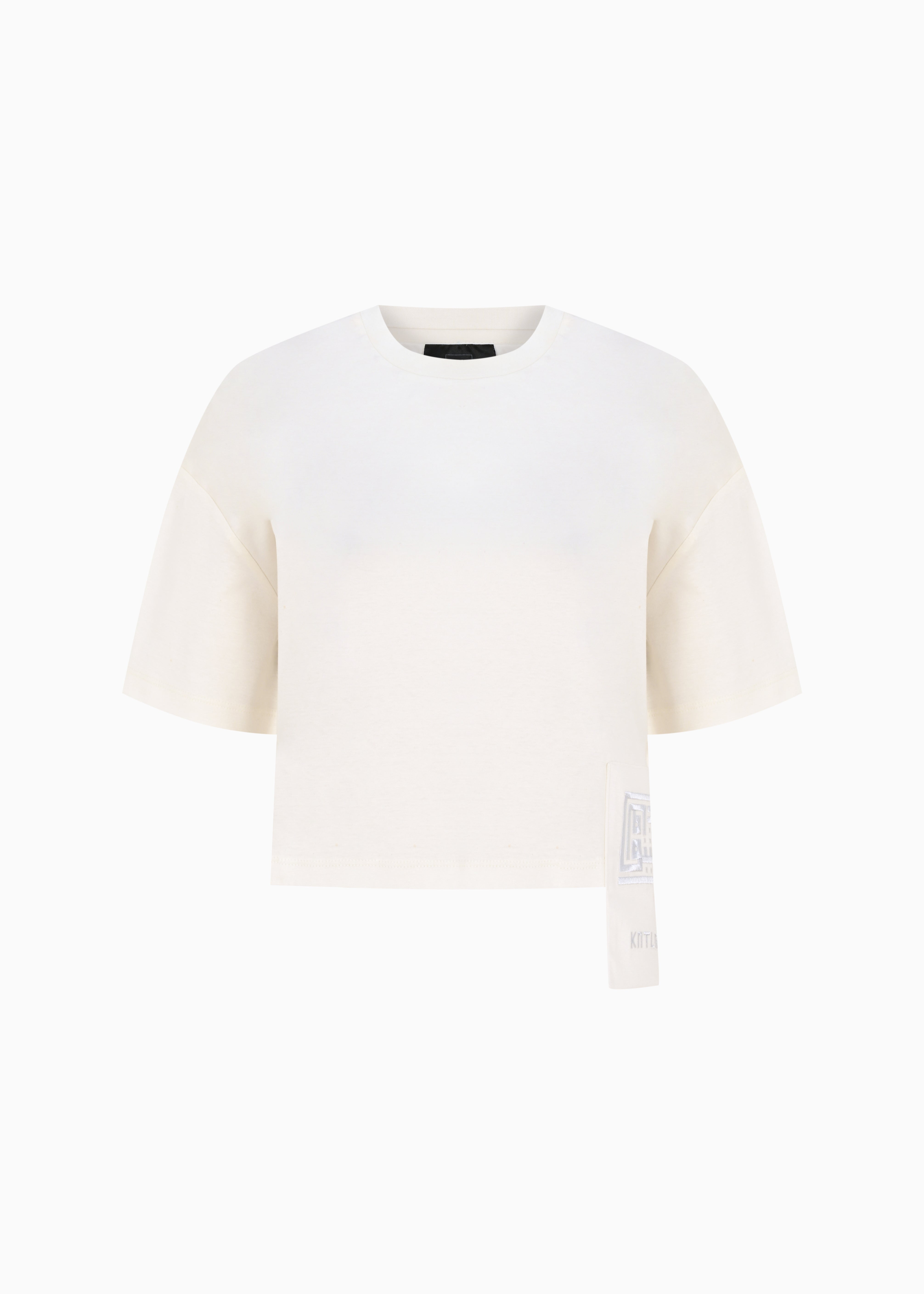 KNTLGY GEN White Short Sleeve Crop T-Shirt