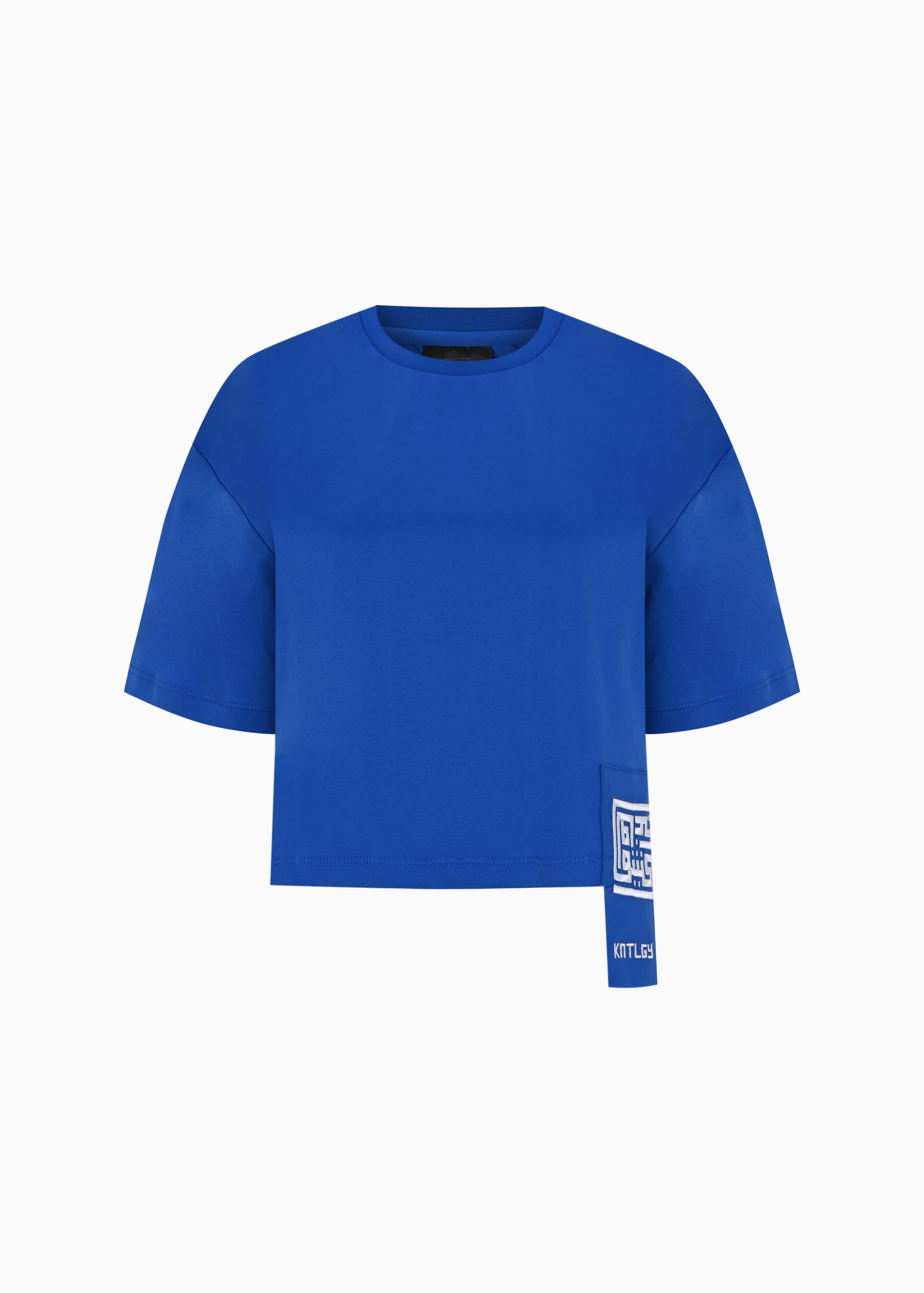 KNTLGY GEN Blue Short Sleeve Crop T-Shirt