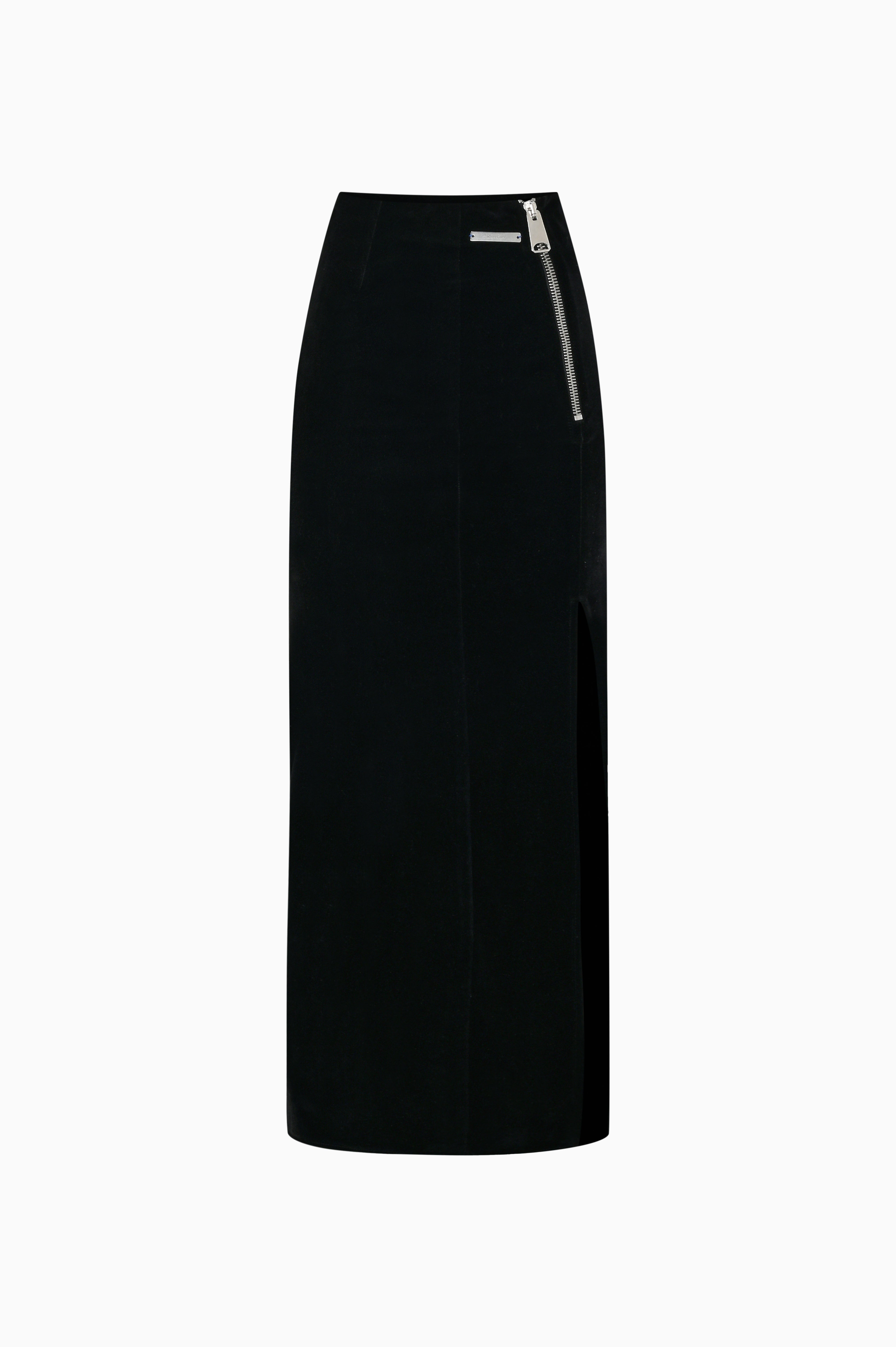 KNTLGY Velvet Fuse Zipped Skirt