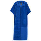 KNTLGY Unisex Blue Terry Asymmetric Kimono Towel