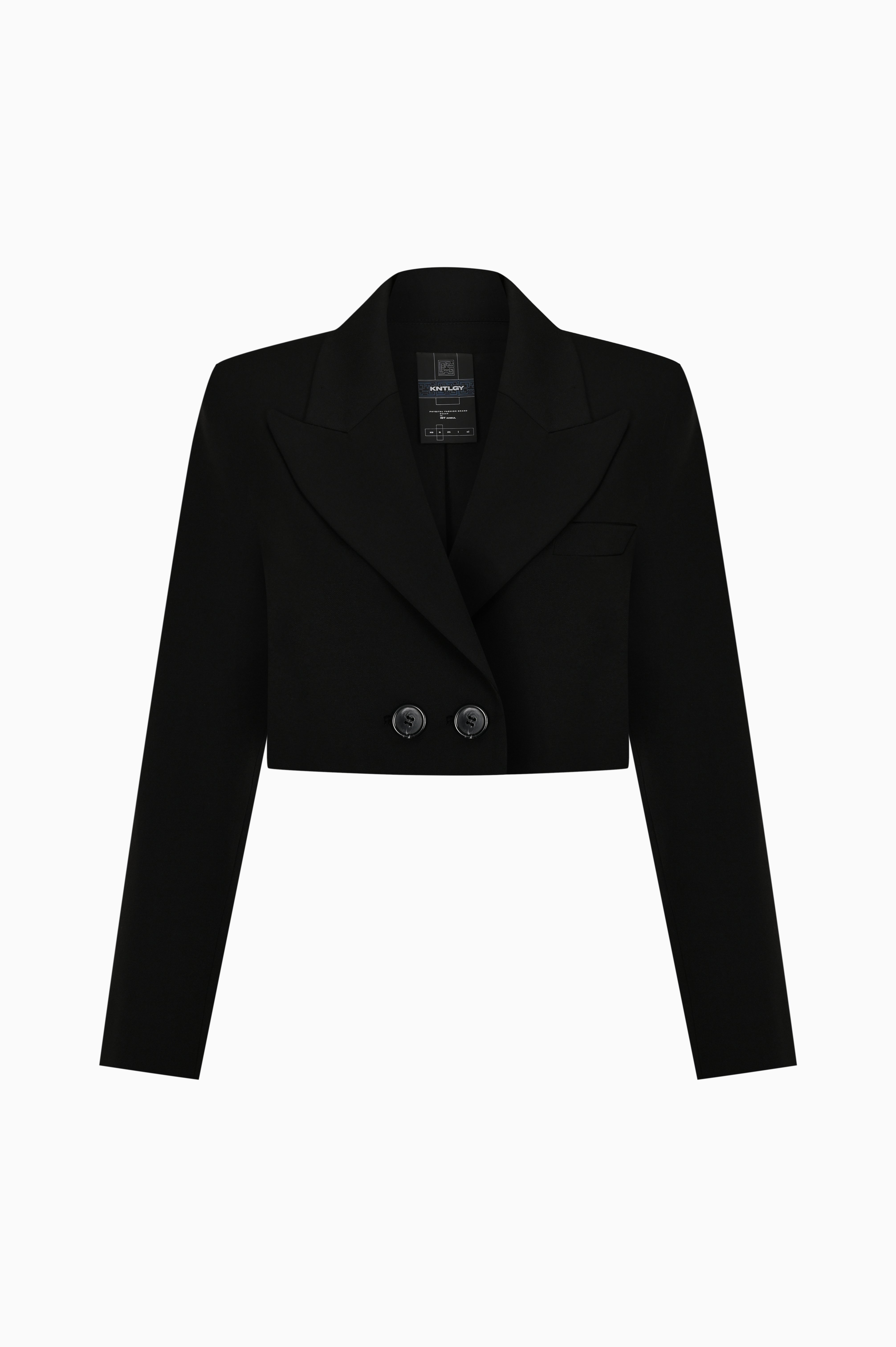 KNTLGY Cosmic Noir Crop Blazer