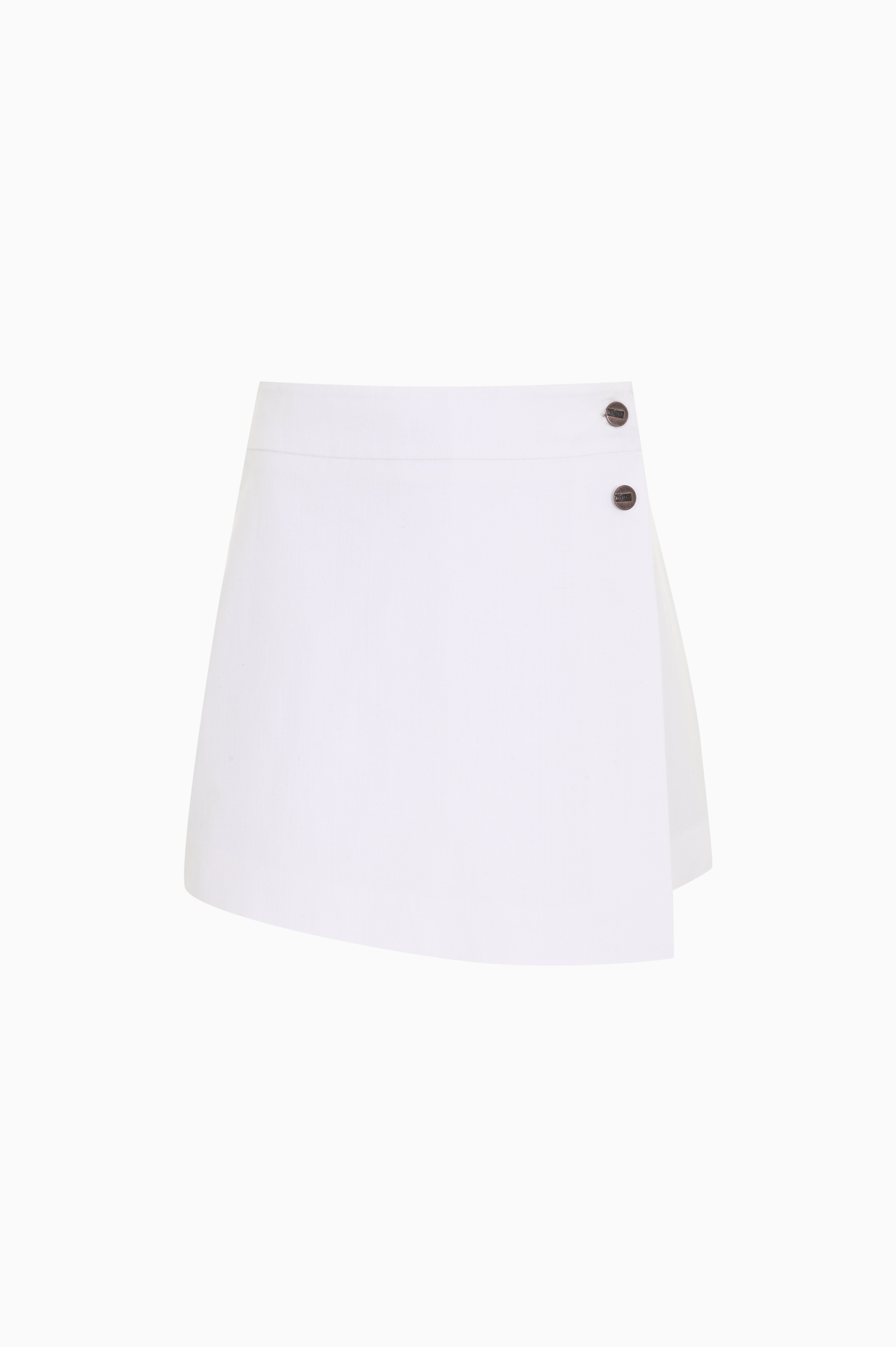 KNTLGY Copper Button Denim Skort
