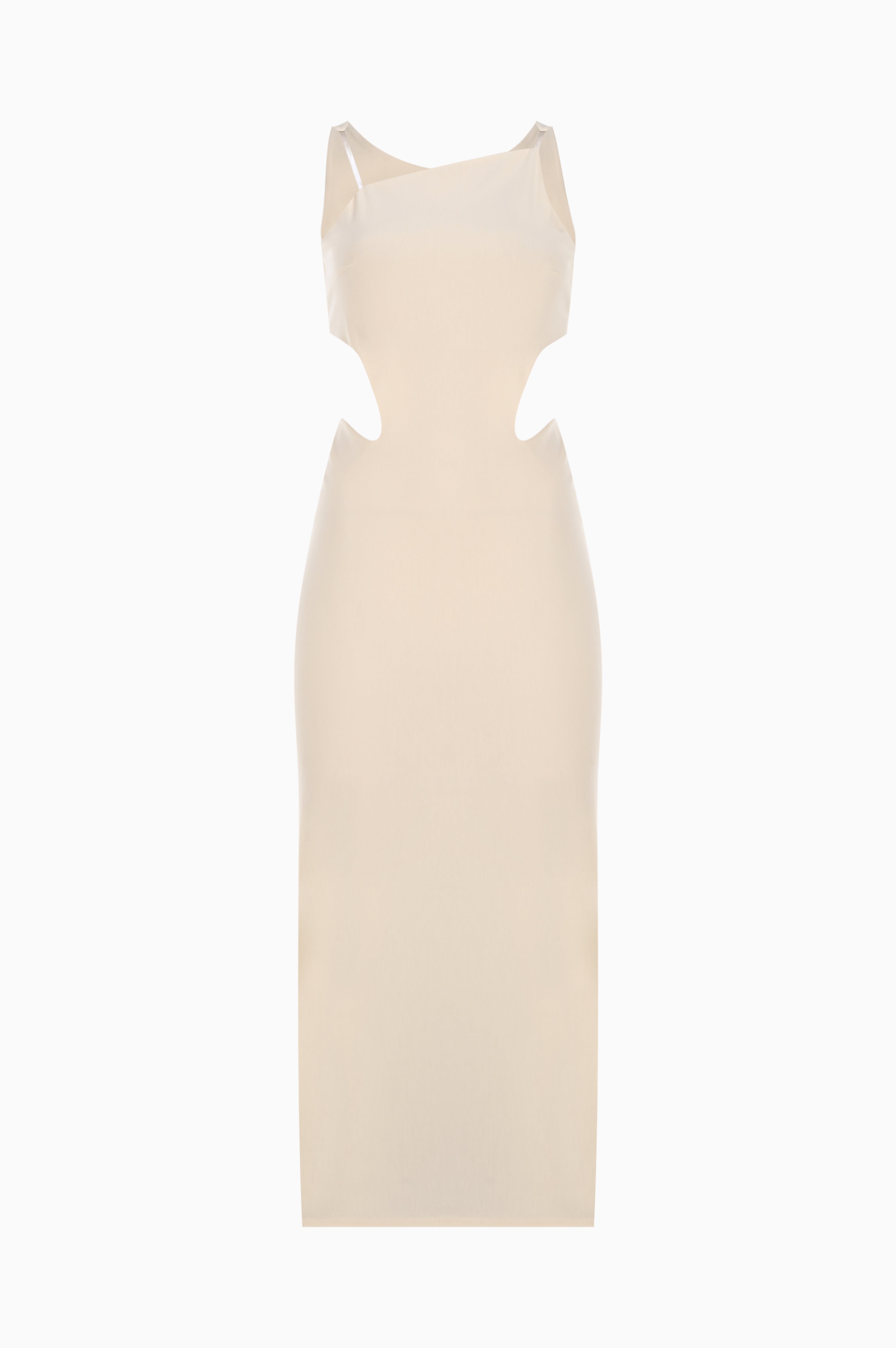 KNTLGY Swan-Inspired Asymmetric Dress