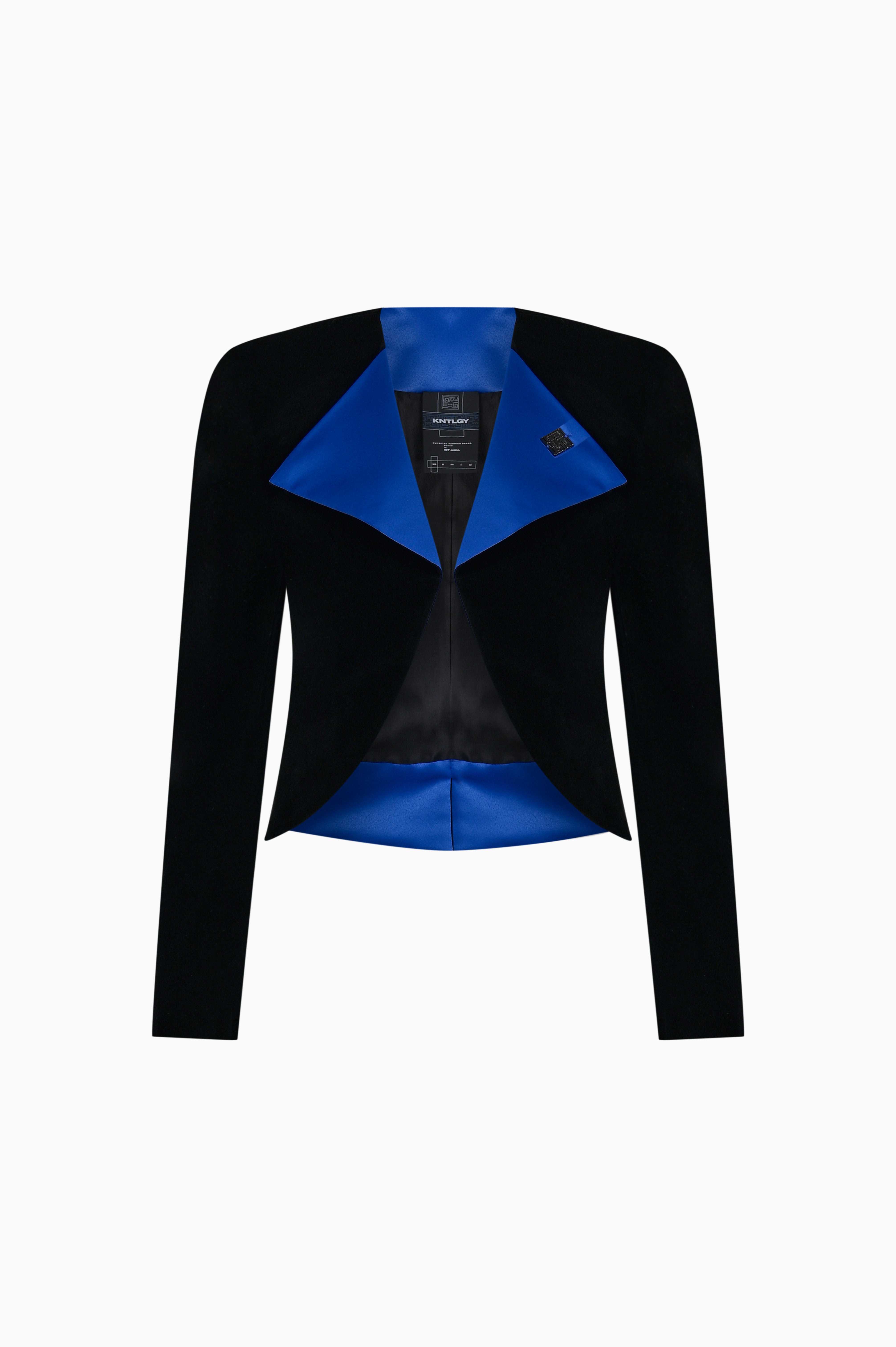 KNTLGY Velvet Fuse Crop Blazer