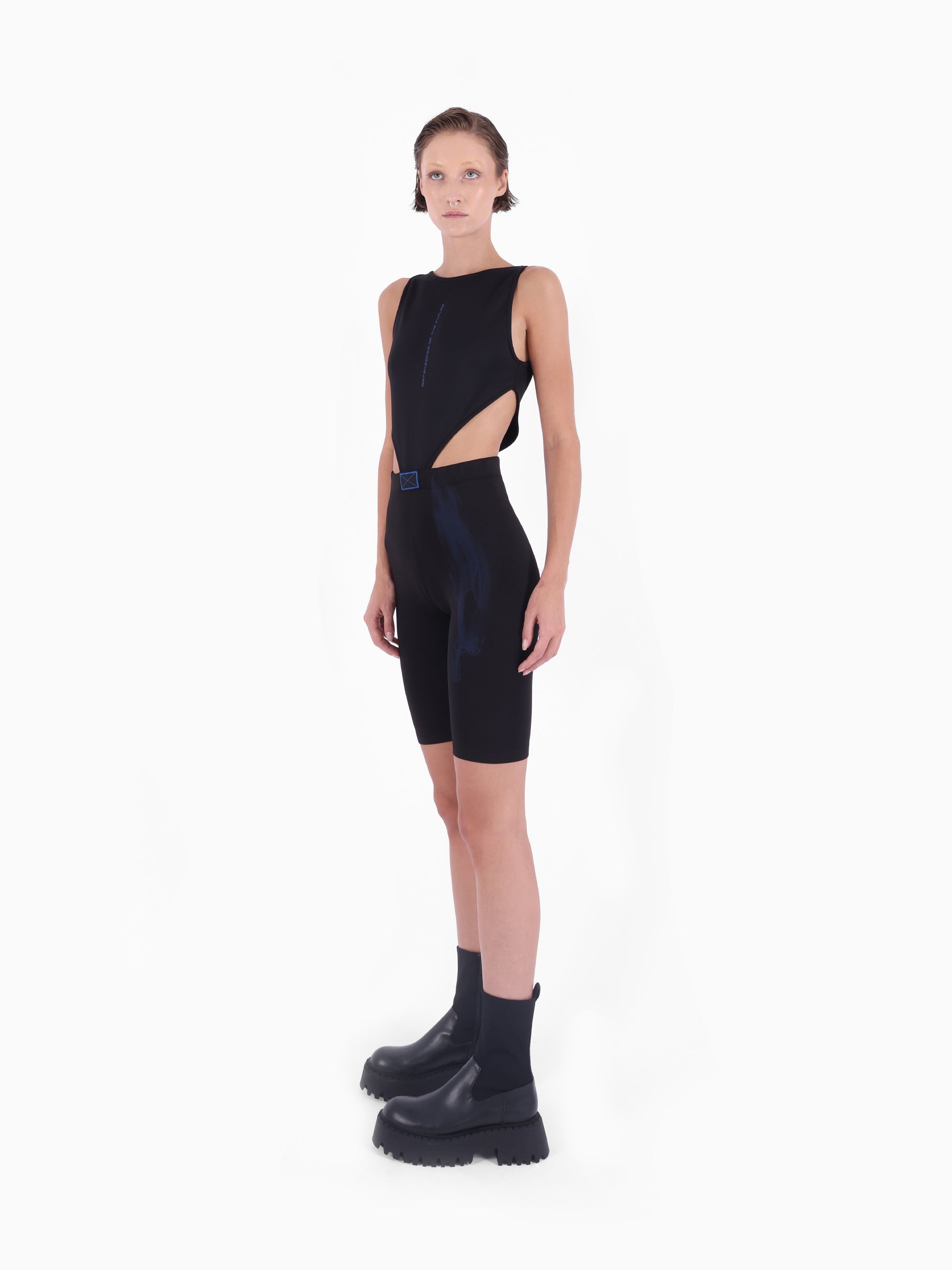 KNTLGY x EDK BIKER JUMPSUIT WITH AI PRINT