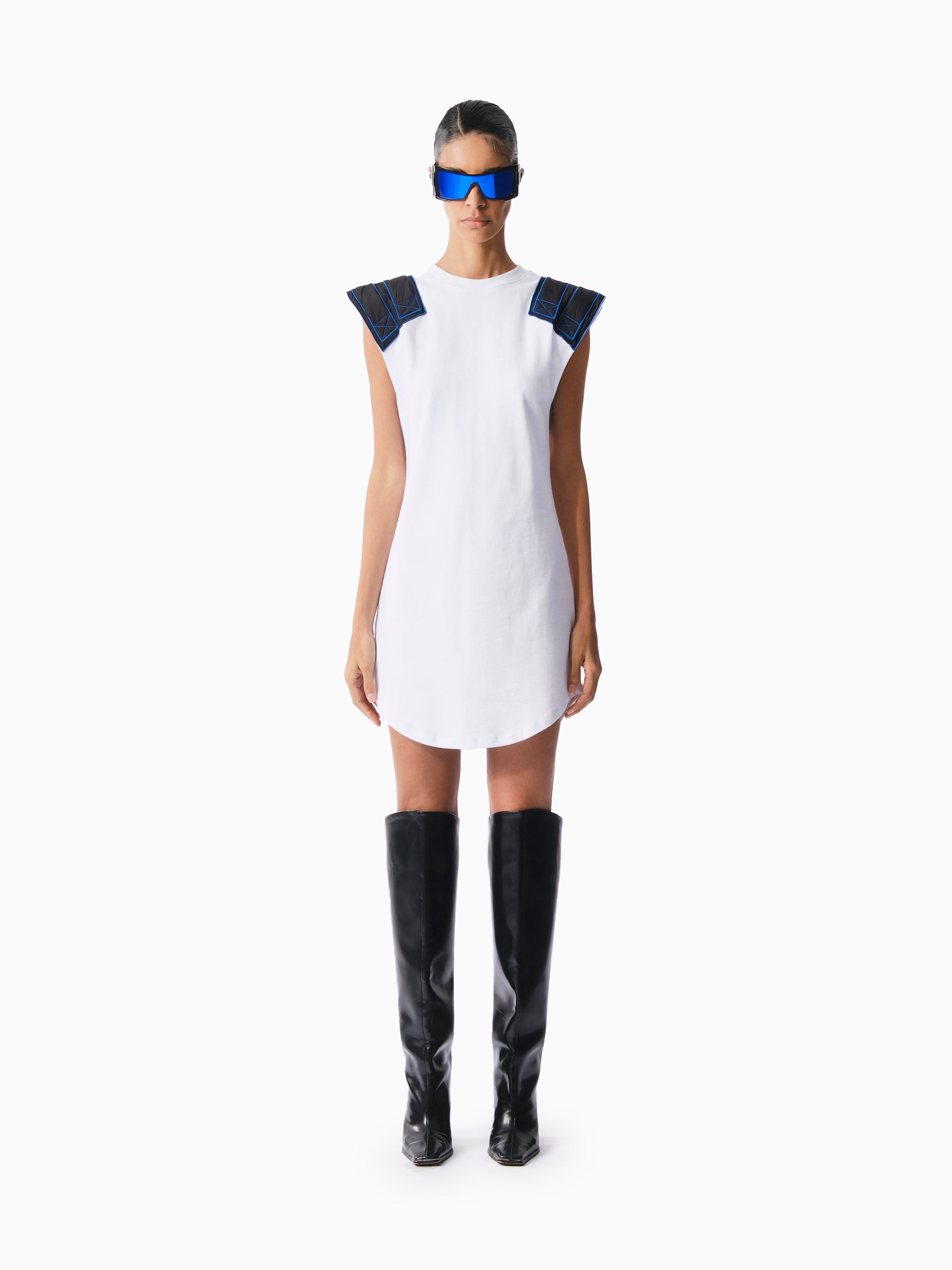 KNTLGY White Sweatshirt Dress