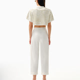 KNTLGY White Carrot Fit Trousers