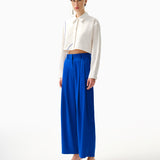 KNTLGY Cyber Blue Satin Precision Trousers