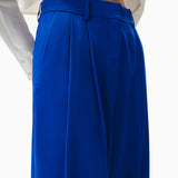 KNTLGY Cyber Blue Satin Precision Trousers