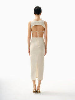 KNTLGY Swan-Inspired Asymmetric Elbise