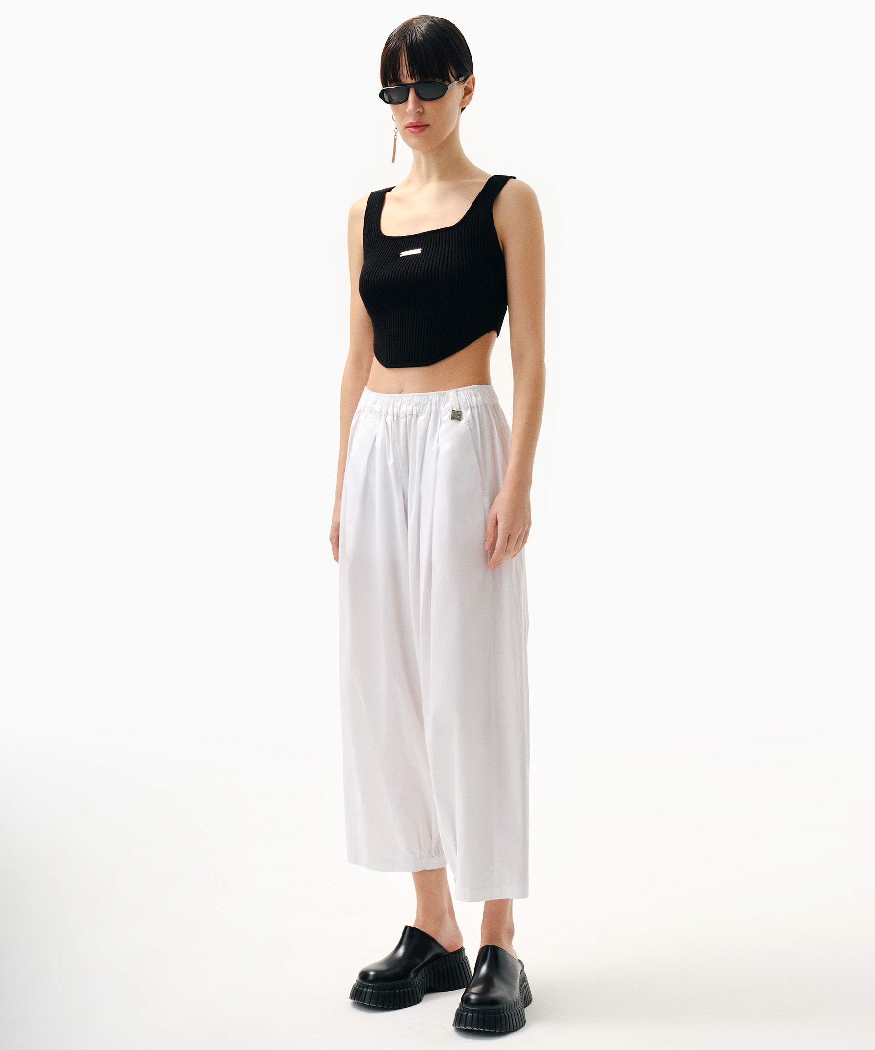 KNTLGY Derin U Yakalı, Eğri Şekilli, Fitilli, Sıfır Yaka Crop Top