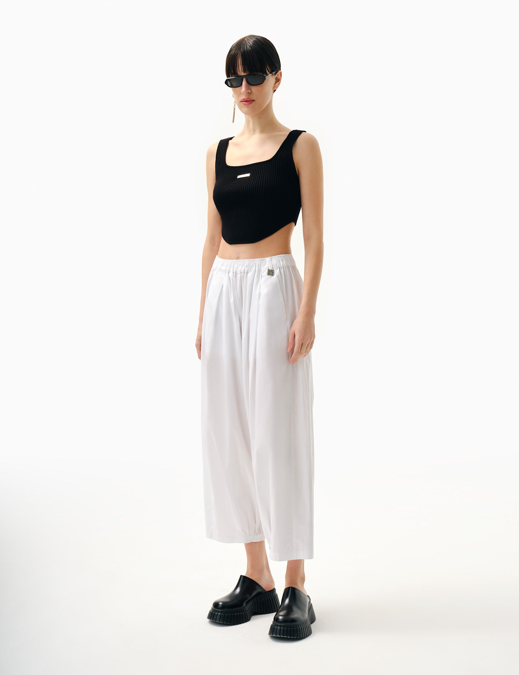 KNTLGY Derin U Yakalı, Eğri Şekilli, Fitilli, Sıfır Yaka Crop Top